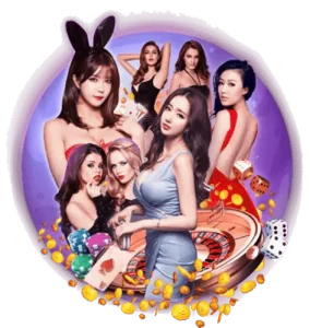Female live dealer hosting real-time casino game at taya77